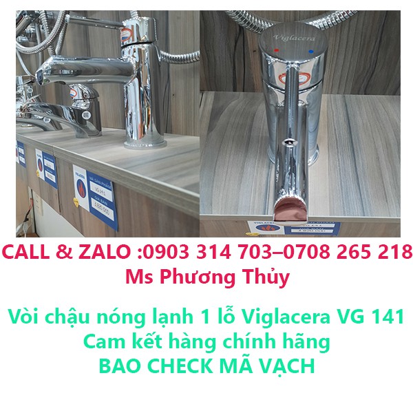 Vòi chậu rửa mặt Viglacera VG141 nóng lạnh 1 lổ giá đầy ưu đãi - cam kết chính hãng