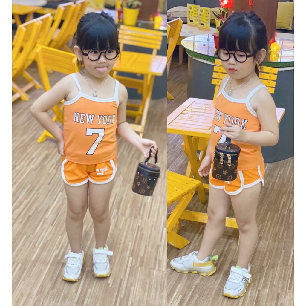 [Hình thật+clip thật] J75 Bộ bé gái 2 sports siêu cute