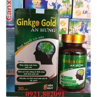 ginkgo gold AN HƯNG  viên bổ não hoạt huyết ích trí (lọ 30 viên màu xanh)