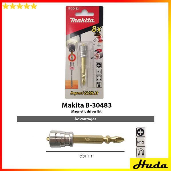 Bộ mũi vít và nam châm tăng lực hút Makita Impact Gold B-30483