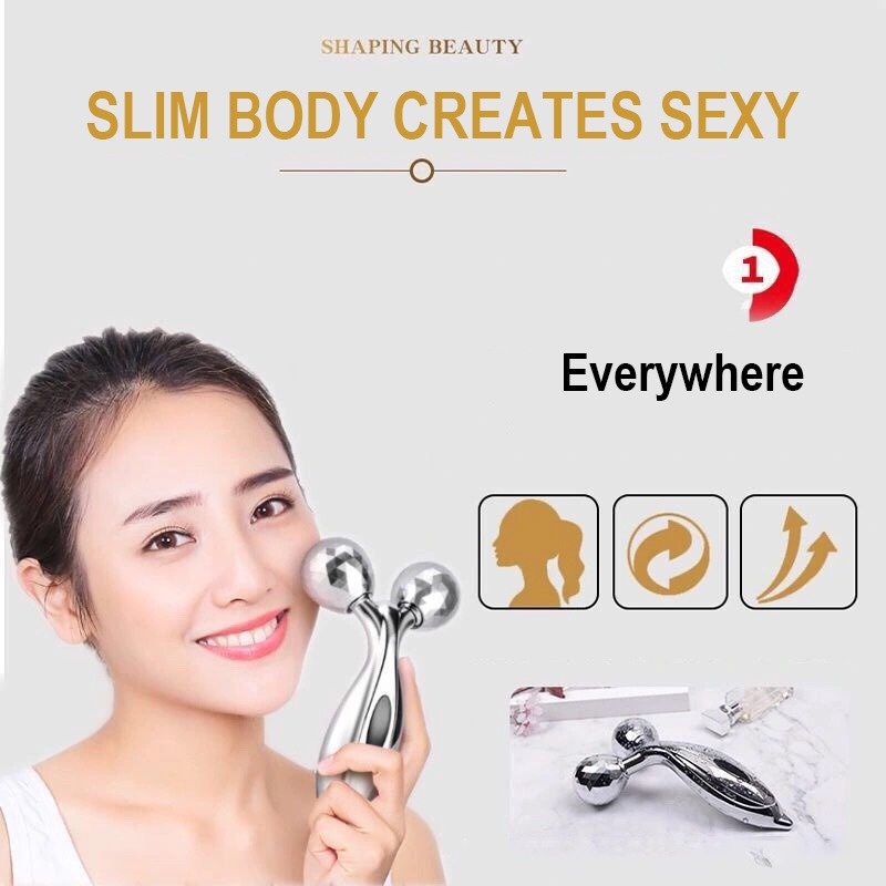 Cây Lăn Massage Nâng Cơ Mặt 3D Xoay 360 Độ Hình Chữ Y