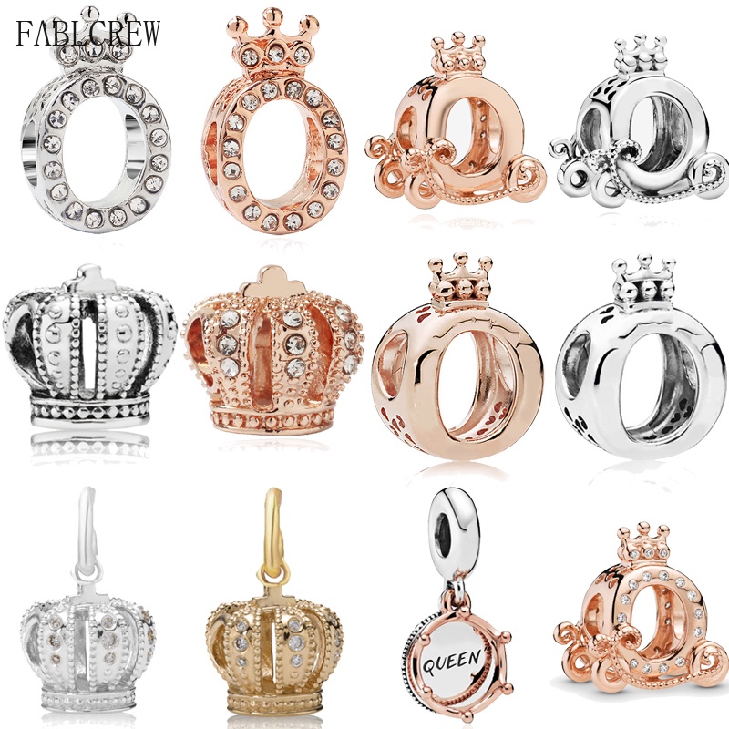 PANDORA Hạt Charm Hình Xe Công Chúa Thời Trang Diy