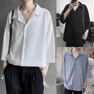 Áo Sơ Mi Nam Ngắn Tay Màu Đen Thời Trang Hàn Quốc