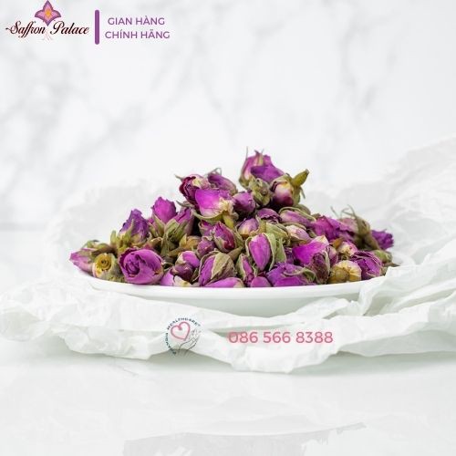 Hoa hồng khô Ba Tư nhập khẩu dòng Damask pha trà, dưỡng nhan, làm bánh, lưu hương cực lâu 100gr- nhập khẩu chính ngạch