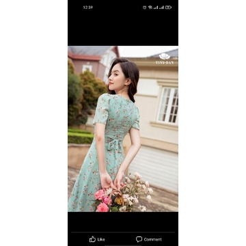 Váy Tiny by Danthanh xanh hoa nhí size S