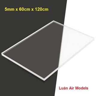 5mm 60x120cm Tấm nhựa mica cứng trong suốt làm hồ cá mica, hộp mica, vách ngăn, trang trí, cắt theo yêu cầu - Luân Air
