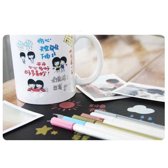 Bút đánh dấu ANGEL MARK STA kim loại ngòi mềm dùng cho chữ ký học vẽ tranh graffiti/ làm đồ thủ công 10 màu sắc