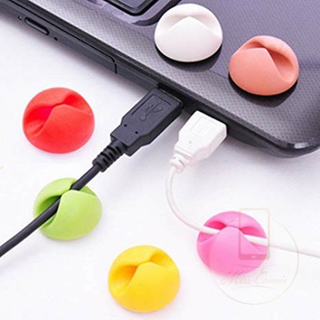 Dụng cụ giữ cố định dây cáp USB dây cáp dữ liệu trên bàn bằng silicone đa năng tiện lợi