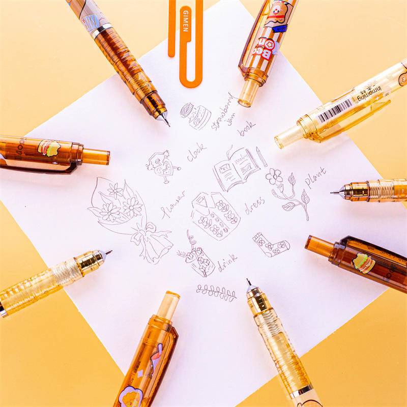 Set 6 Bút Chì Nhựa Tự Động 0.5mm In Hình Gấu Dễ Thương
