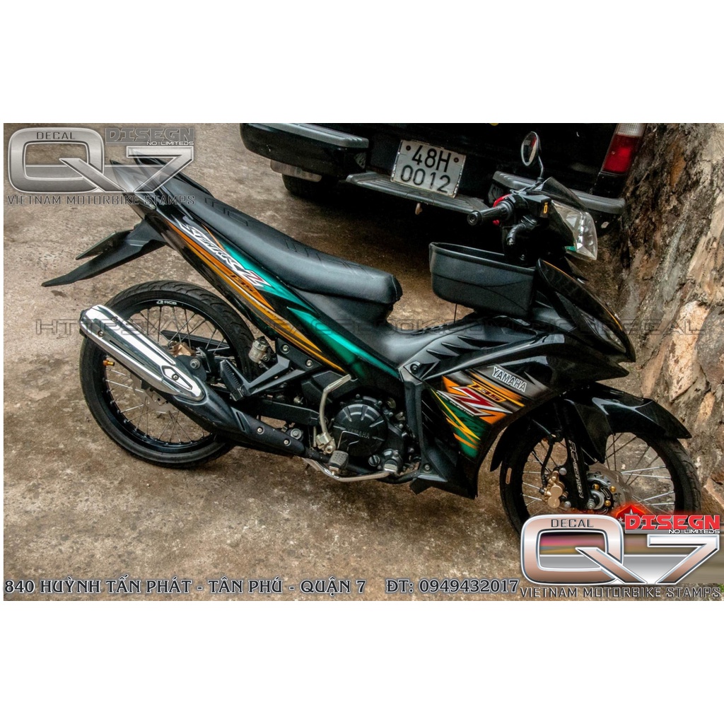 TEM RỜI EXCITER 2011 SPARK Z XANH ĐEN