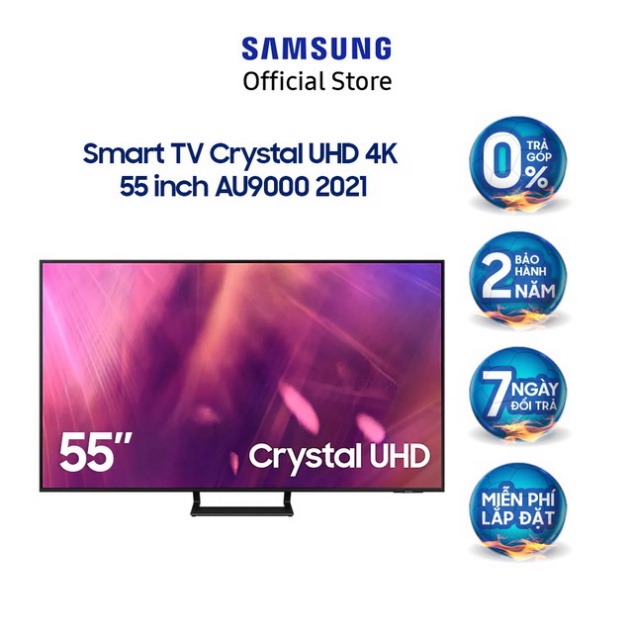 Smart Tivi Samsung Crystal UHD 4K 55 inch UA55AU9000KXXV - Miễn Phí Lắp Đặt Full (Nguyên seal ) | BigBuy360 - bigbuy360.vn