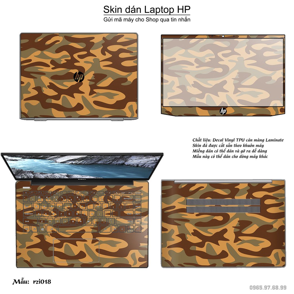 Skin dán Laptop HP in hình rằn ri nhiều mẫu 3 (inbox mã máy cho Shop)