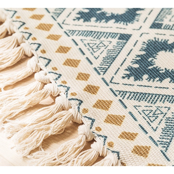 THẢM CHỮ NHẬT, họa tiết vintage, phụ kiện decor phòng khách, trang trí phòng ngủ siêu đẹp