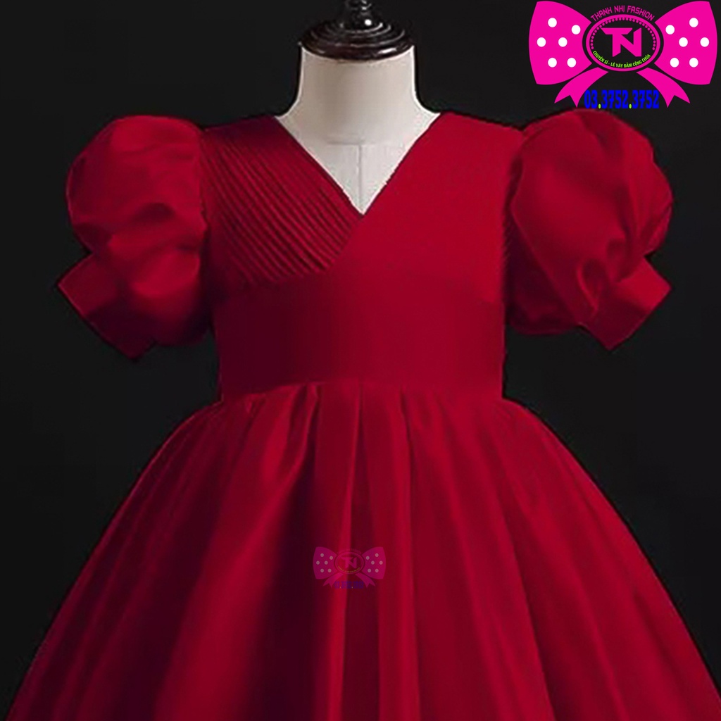 Váy Bé Gái Tay Phồng phong cách châu Âu  - Váy Công Chúa TN233007