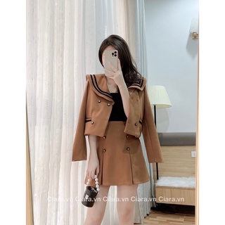 Set dạ cổ thuỷ thủ (đen/nâu)