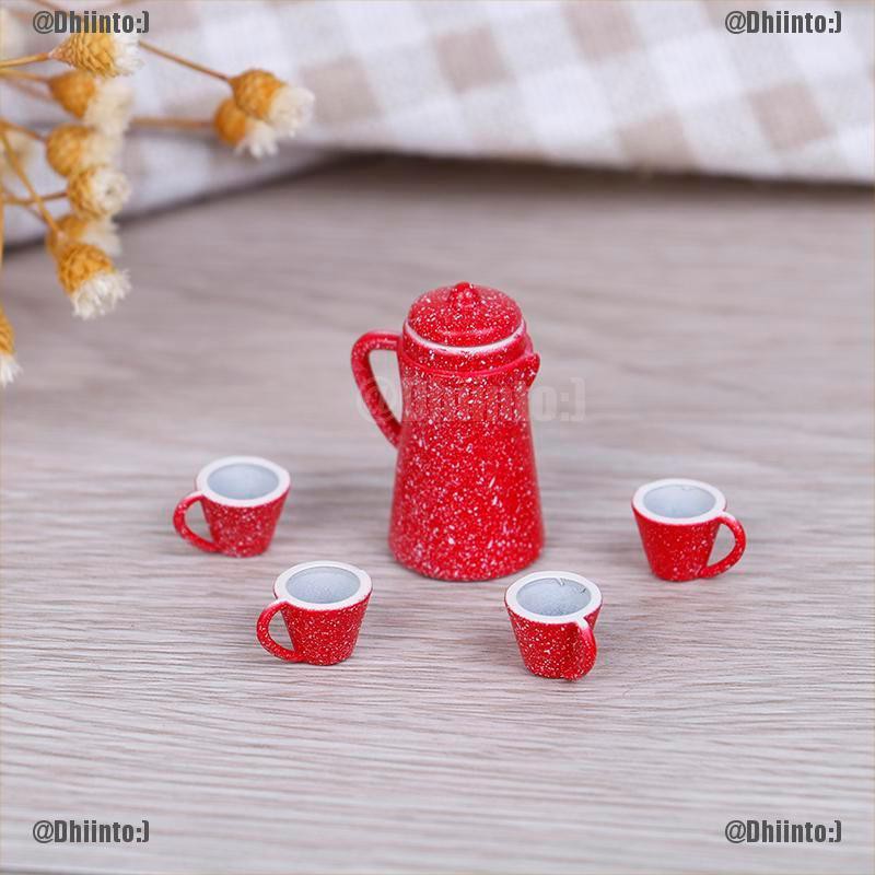 Set 5 Ấm Nước Mini Tỉ Lệ 1: 12 Cho Nhà Búp Bê