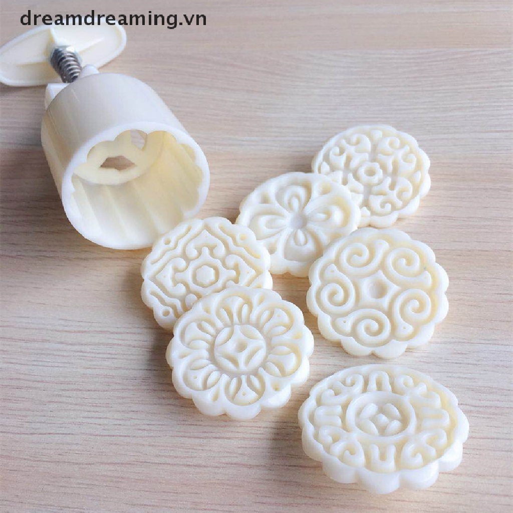 Bộ 6 Khuôn Nhấn Tay Làm Mặt Trăng Hình Bông Hoa