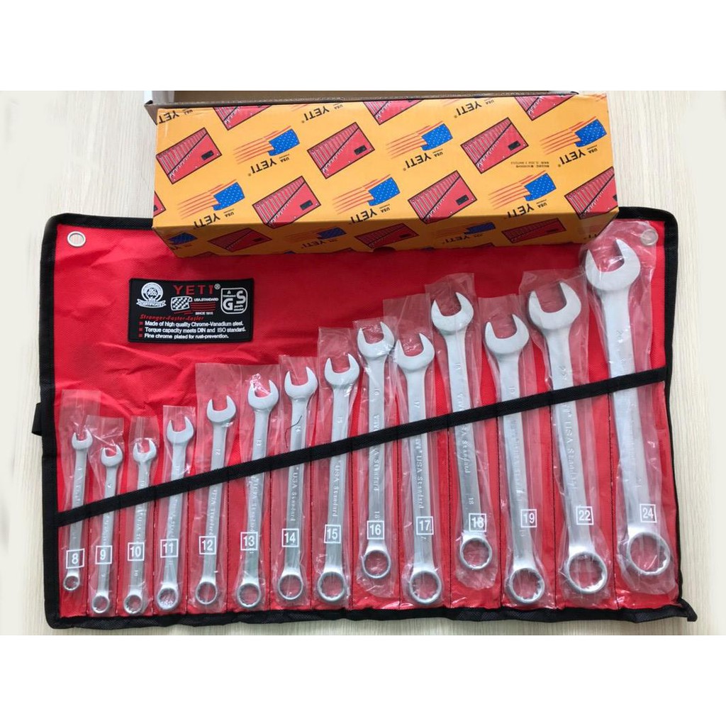 Bộ Cờ Lê Yeti 14 Chi Tiết 8-24mm (Chính Hãng Loại Mới) | Shopee Việt Nam
