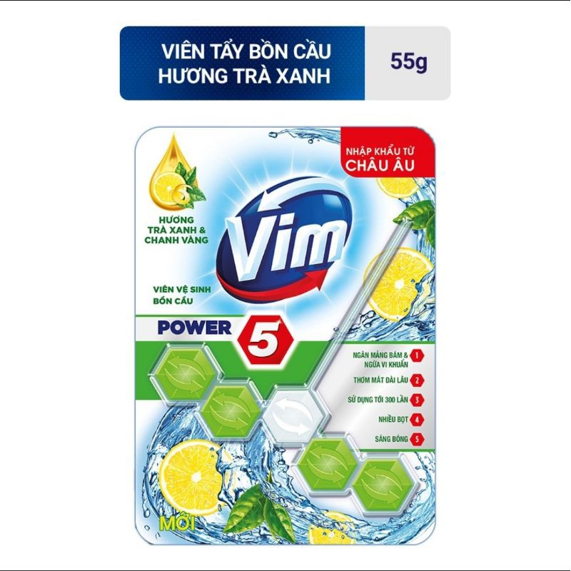 Viên Tẩy Bồn Cầu Hương Chanh/Trà Xanh/Oải Hương 55g