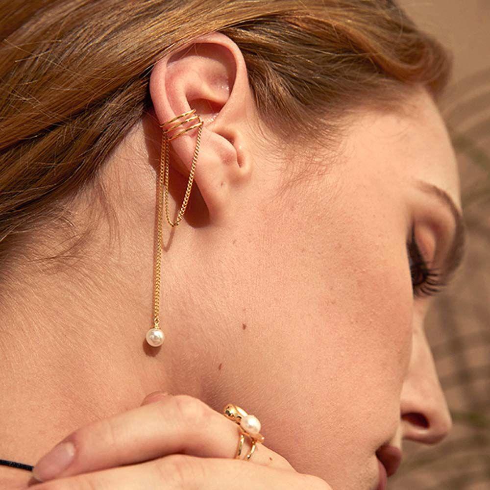 MOCHO Bông Tai Dạng Kẹp Không Cần Lỗ Bằng Đồng Phong Cách Hàn Quốc Cá Tính Cho Nữ