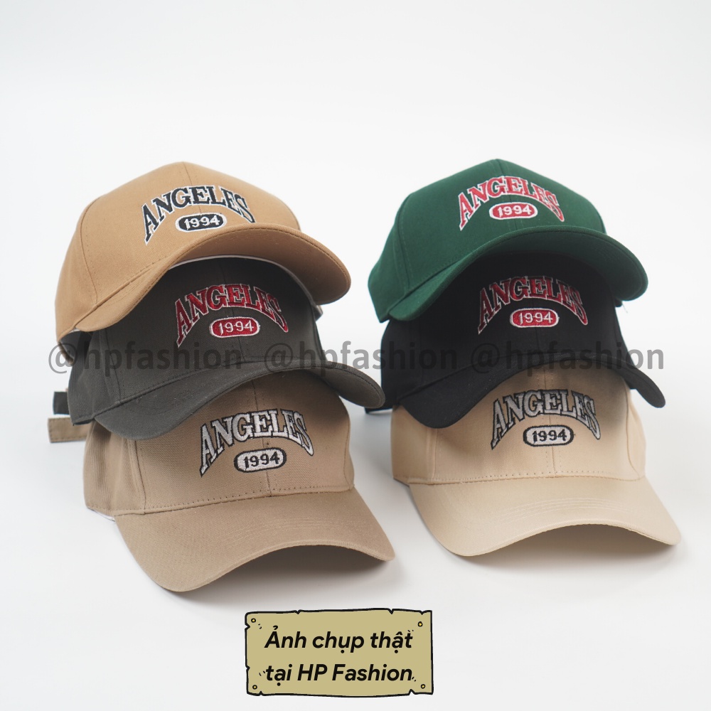 Mũ lưỡi trai ❤️ Nón kết thêu chữ ANGELES chất kaki cao cấp form unisex nam nữ N60 - Happy Style