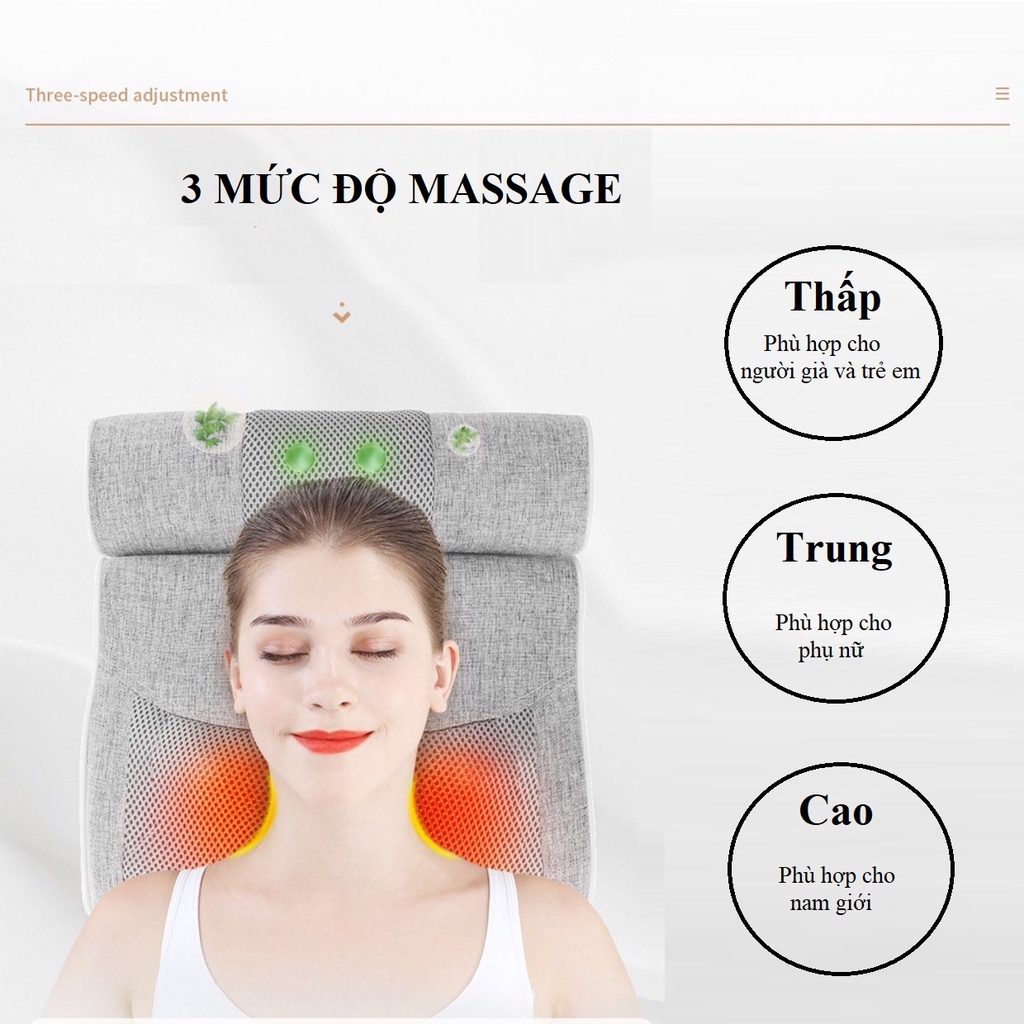 Gối massage hồng ngoại đa năng, massage toàn thân MAZ5, máy massage lưng, cổ, vai, gáy - BH 12 tháng