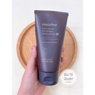💦Sữa Rửa Mặt Tro Núi Lửa Innisfree Super Volcanic Pore Micellar Cleansing Foam 2x 150ml🍓🍓