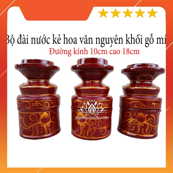 Khay chén nước gỗ mít cao cấp sang trọng