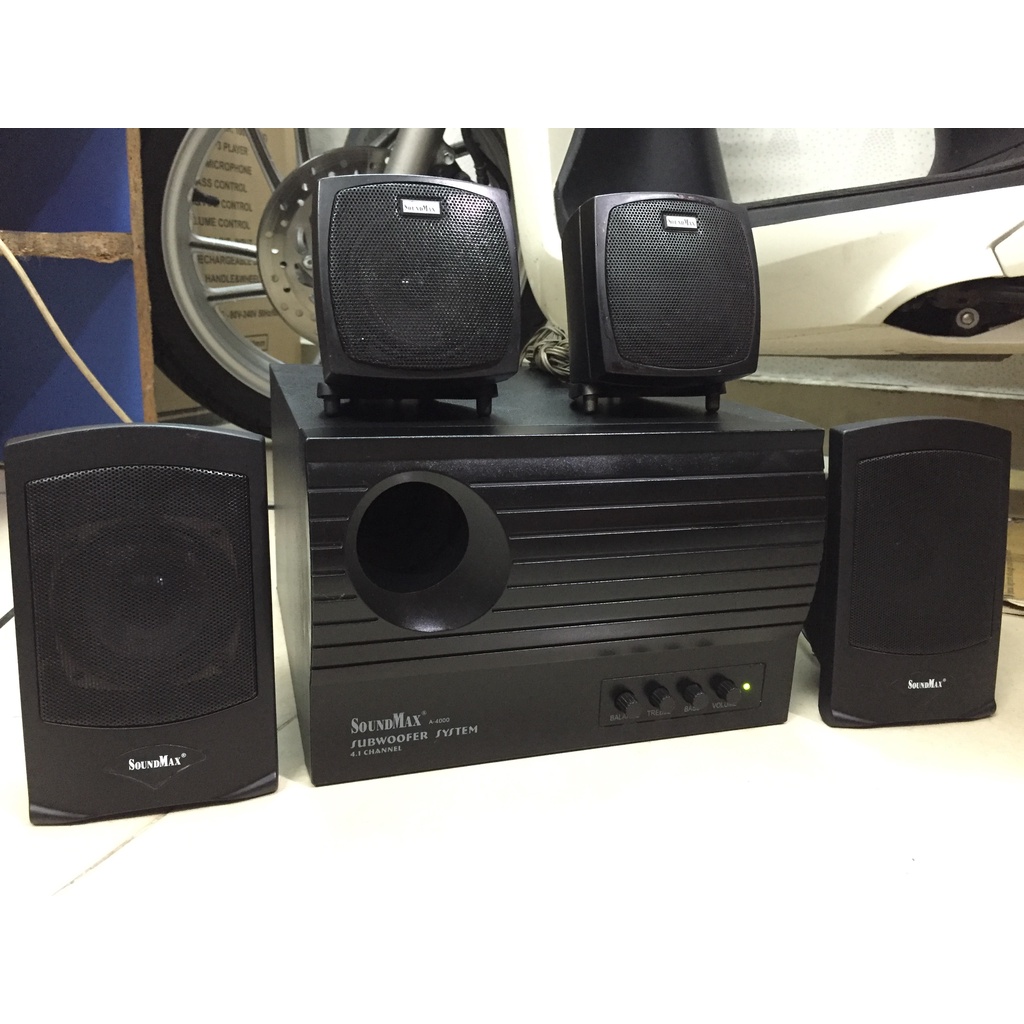 Bộ Loa nghe nhạc 4.1 Soundmax A4000 đen bass lớn