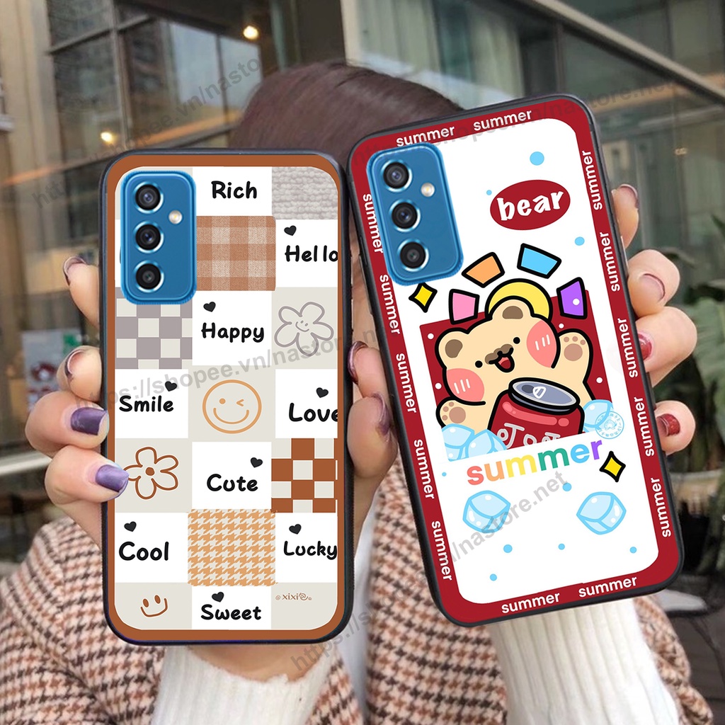 Ốp lưng Samsung M52 5G trái tim mặt cười, gấu cute thể thao cá tính