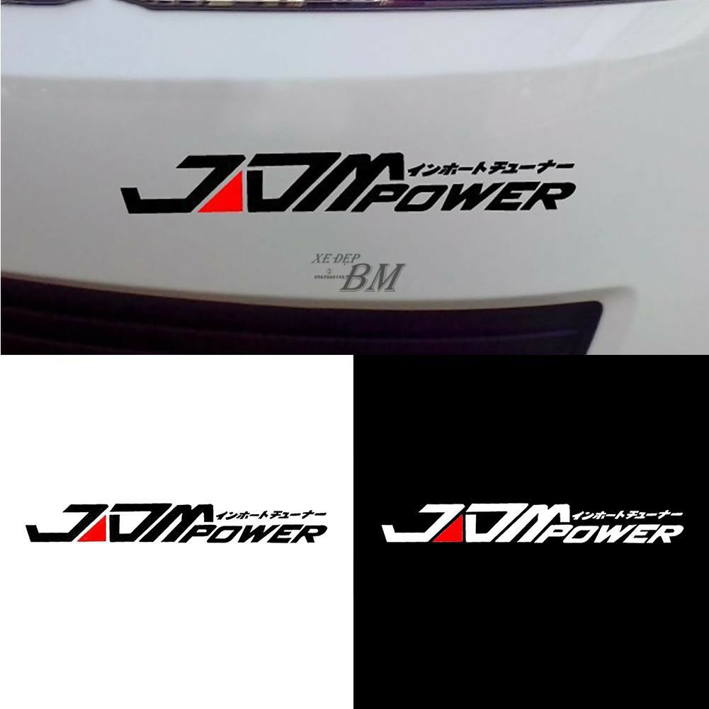 Miếng dán trang trí xe 3D hình chữ JDM POWER