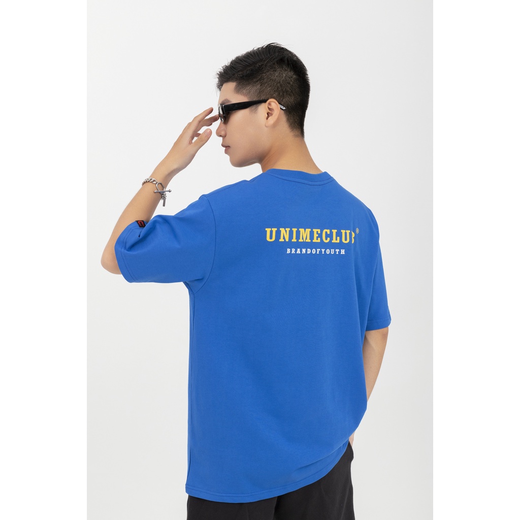 ÁO THUN NAM/NỮ UNIME BASIC LOGO - XANH DƯƠNG