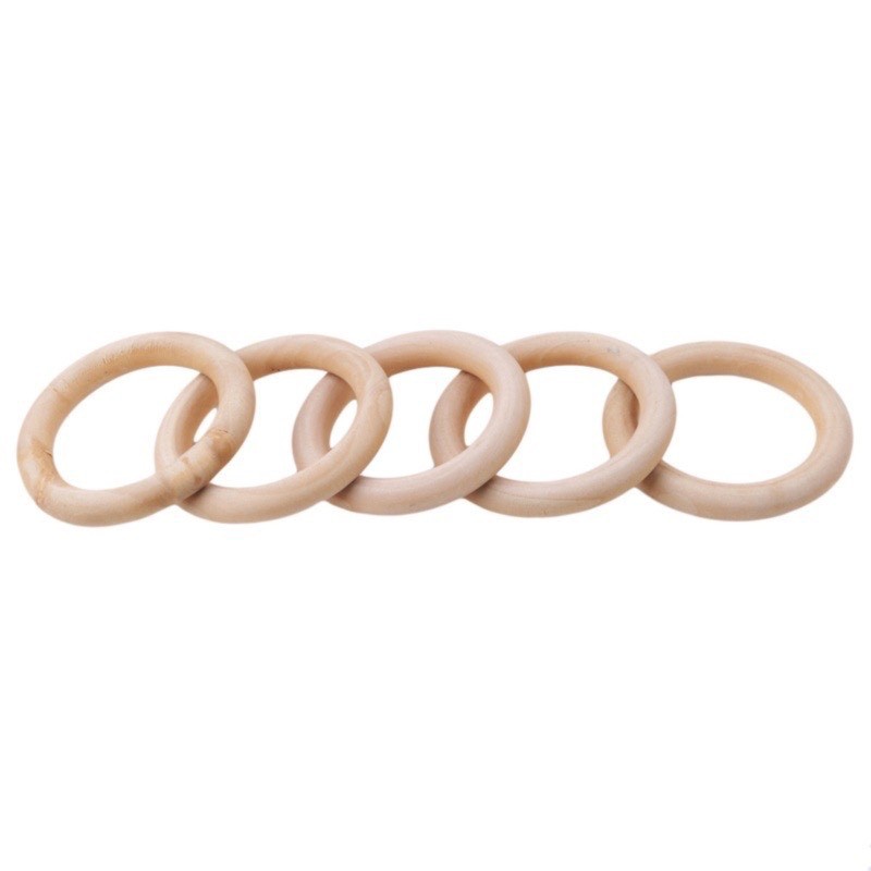 [Mã LIFEXANH03 giảm 10% đơn 500K] Khoen vòng gỗ Gu Decor Wooden, vòng gỗ luyện tay Montessori cho bé size 7cm và 4cm