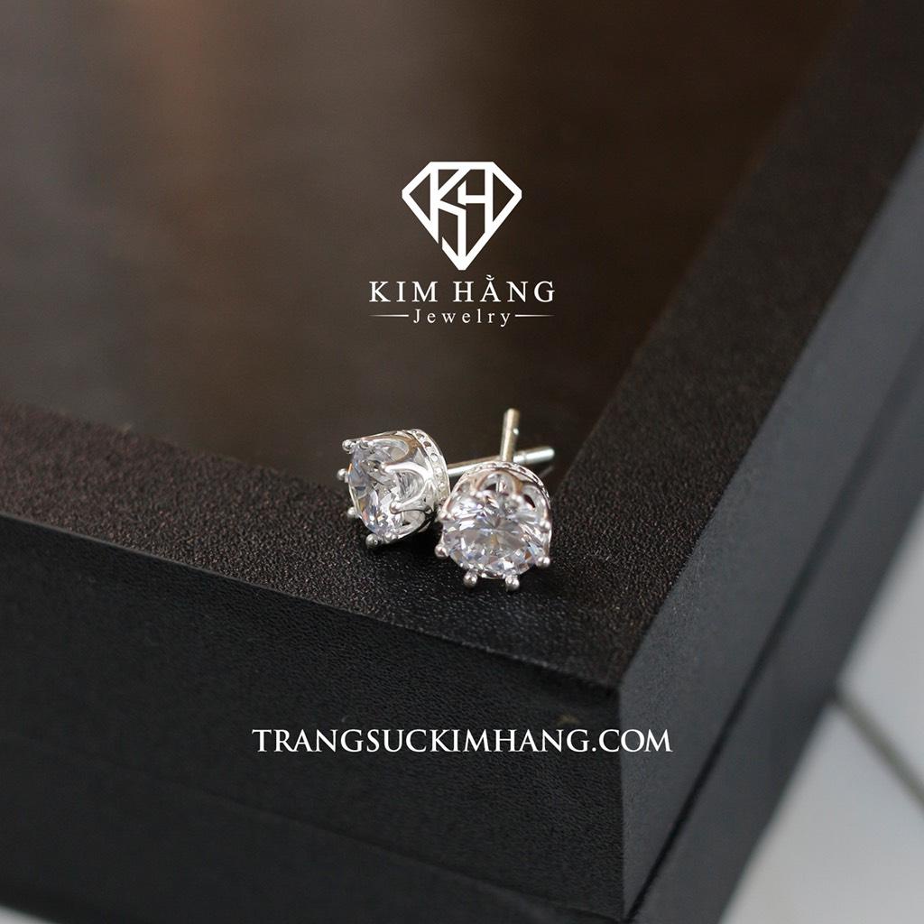 Khuyên Tai BẠC Vương Niệm Thiết Kế Cao Cấp - Chốt Đẩy