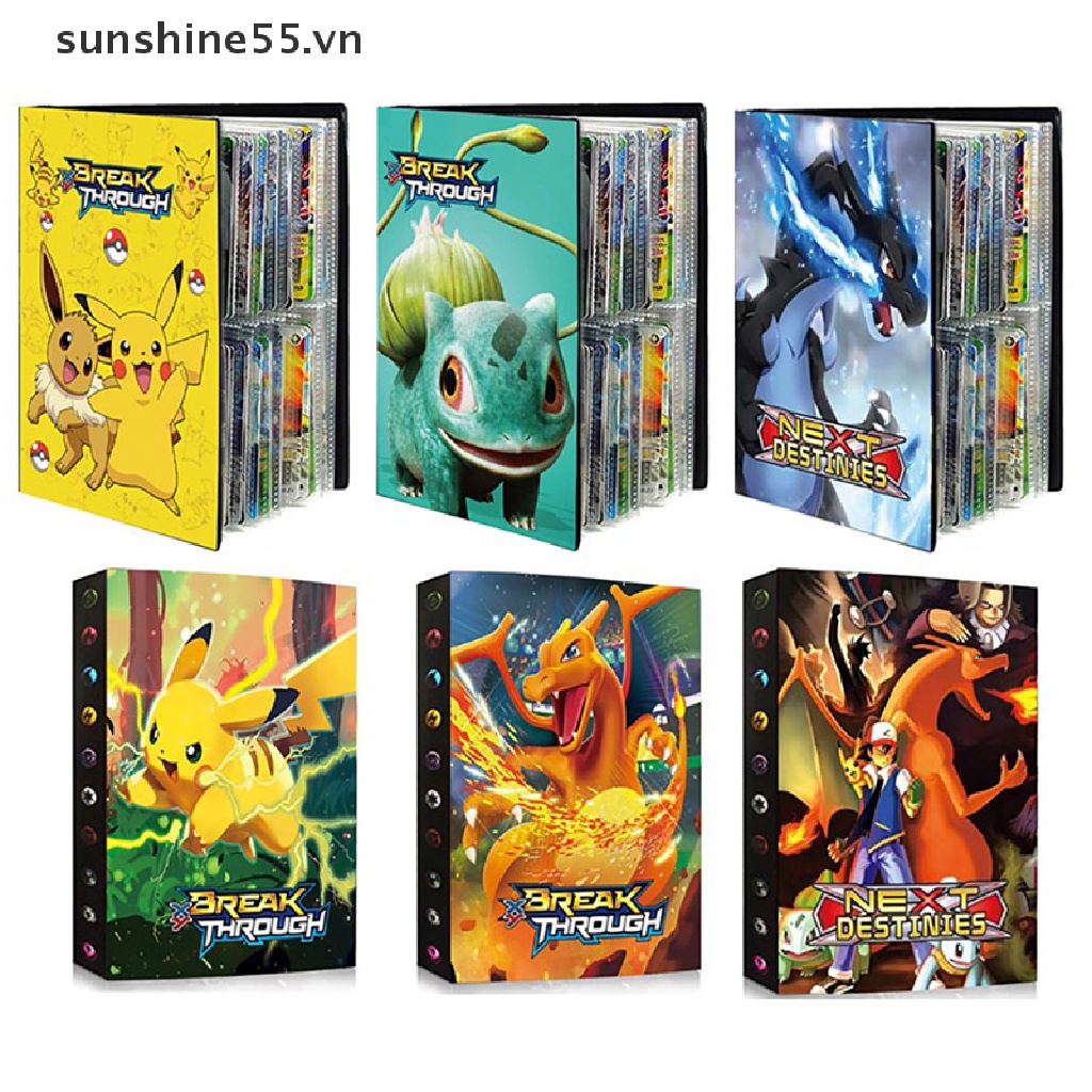 Cuốn Album Sưu Tầm Thẻ Bài Hình Pokemon Hoạt Hình Dành Cho Bé