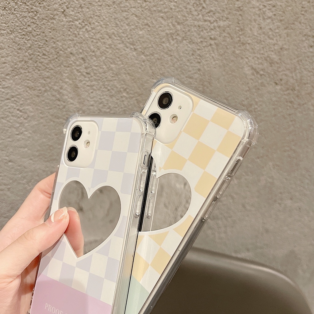 Ốp lưng iphone Ốp Điện Thoại TPU silicone Mặt Gương Thời Trang Cho iPhone 11 pro max X Xr Xs max 7 8 Plus 13 12 pro max Dinuo case