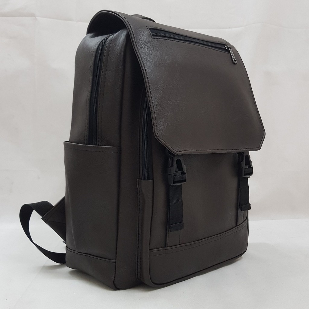 Balo da nam nữ thời trang Laptop 15inch-Balo da 2 khóa VX014