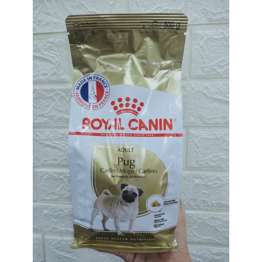 Thức ăn khô ROYAL CANIN PUG ADULT cho chó trưởng thành - 500g