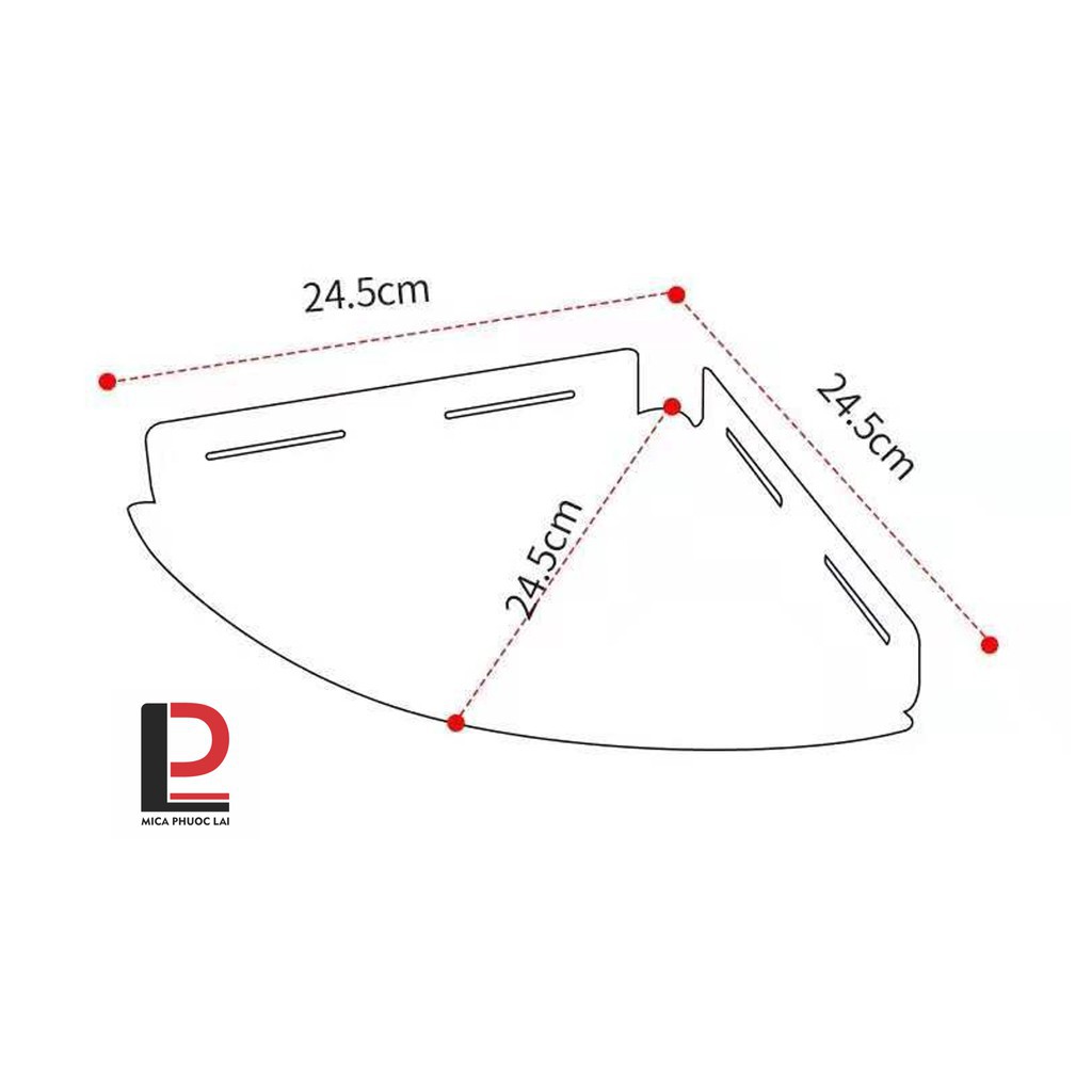Kệ mica tam giác treo góc tường/ Giá đỡ acrylic cao cấp