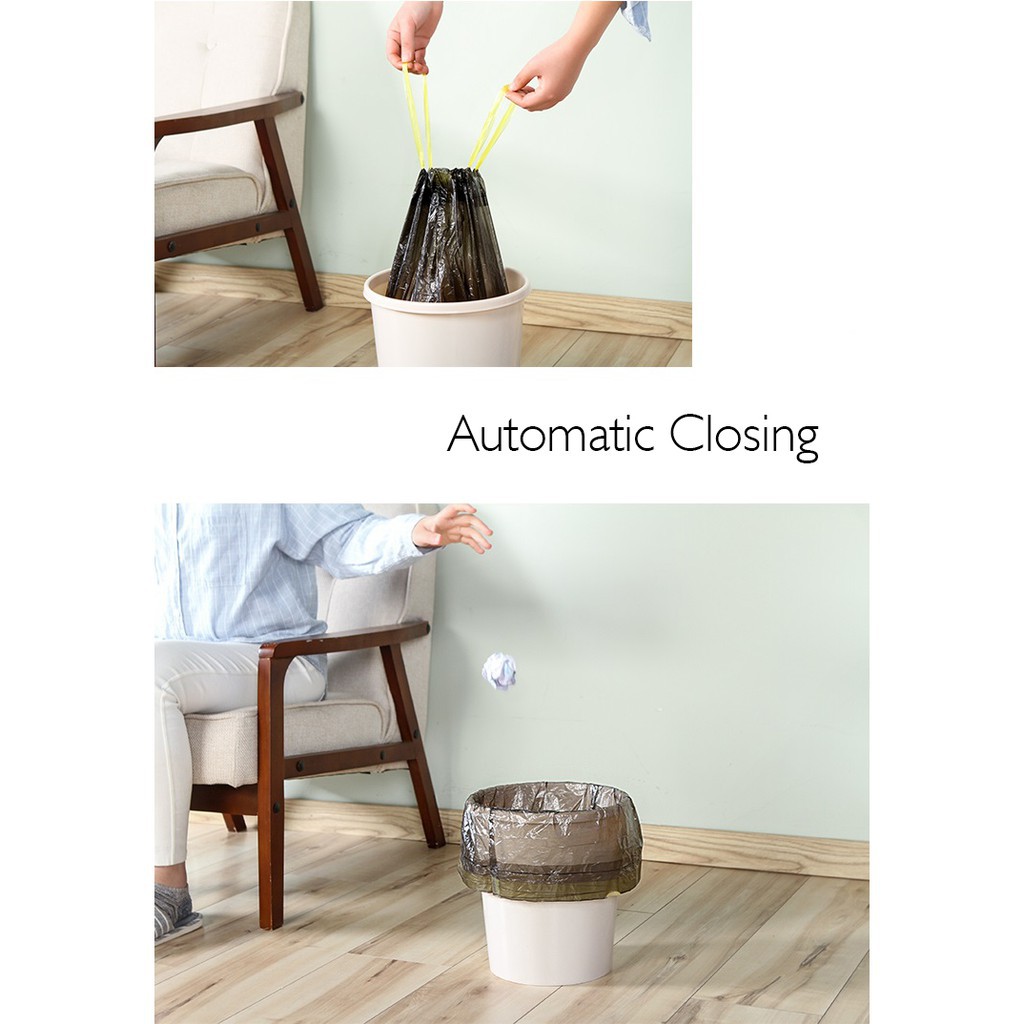 15 Cái / cuộn Dây rút dày cầm tay  Túi đựng rác dây rút