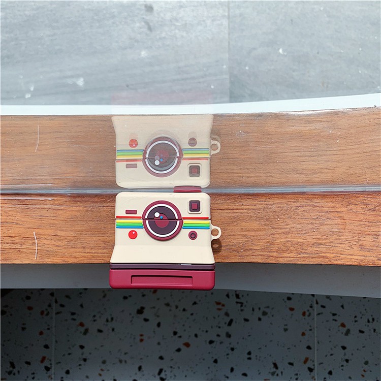 Bao Case Cho Airpods 1/ Airpods 2 Hình Máy ảnh Rainbow.