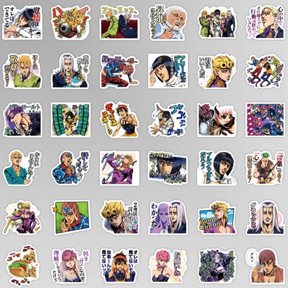 AUGUSTINE Set 40 Miếng Dán Anime Chống Nước Trang Trí Sổ Tay / Hành Lý / Máy Tính Xách Tay / Bộ Sưu Tập Nhân Vật JoJo Bizarre Adventure
