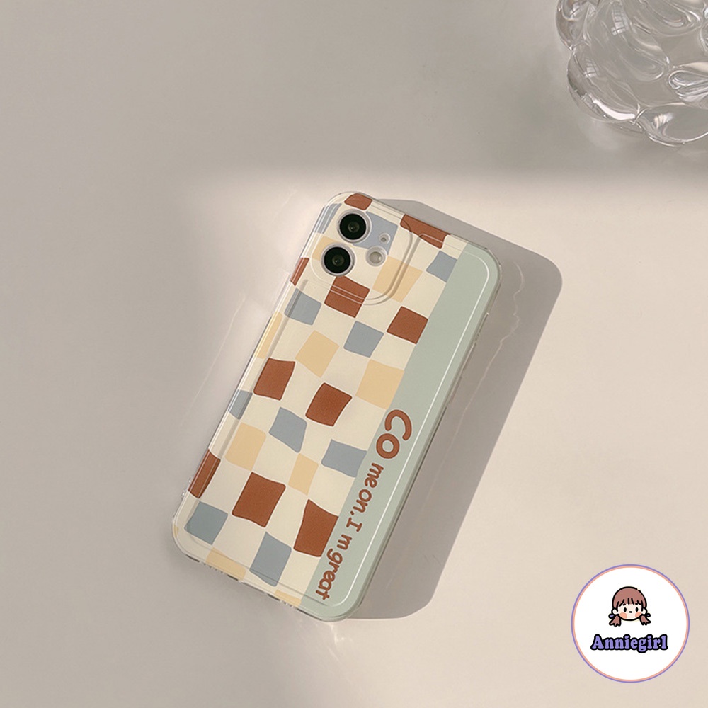 Ốp điện thoại tpu mềm khung dày hoạ tiết sọc caro vintage chống bụi cho IPhone 12 11 Pro Max X XR 8 7 Plus | BigBuy360 - bigbuy360.vn