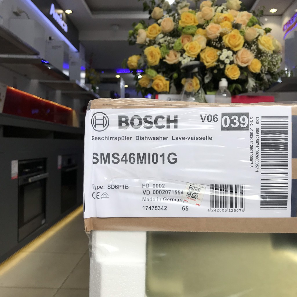 Máy rửa bát Bosch SMS46MI01G Nhập Khẩu