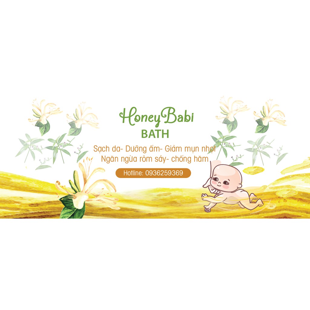 Nước Tắm Gội Thảo Dược Honey Babi BATH Chiết Xuất Từ Thảo Dược An Toàn Hiệu Quả