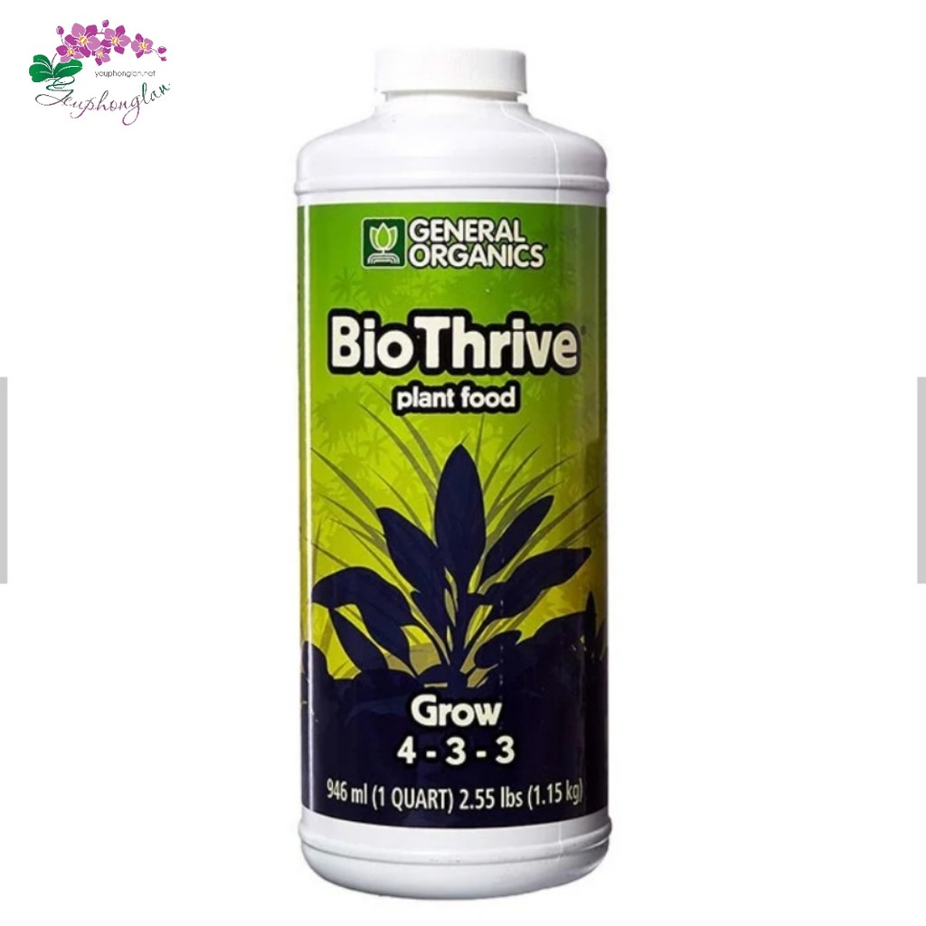 Biothrive Grow 4-3-3 Phân bón hữu cơ nhập Mỹ 946ml