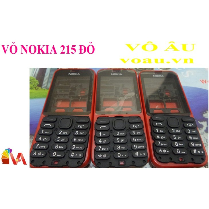 VỎ NOKIA 215 MÀU ĐỎ ZIN