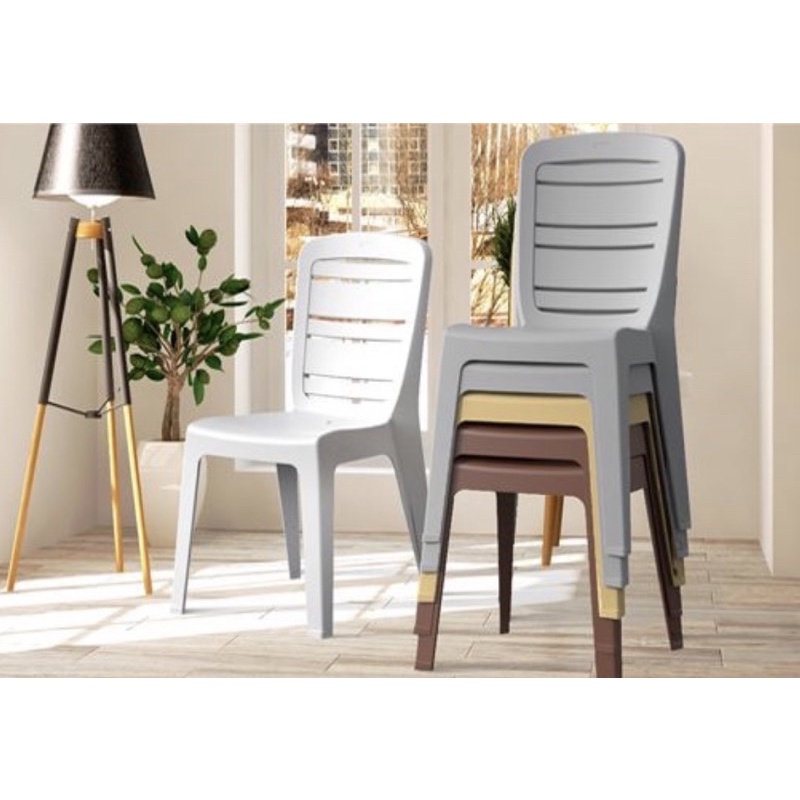 GHẾ NHỰA DUY TÂN DỰA SỌC NGANG  KÍCH THƯỚC 46x54x90CM