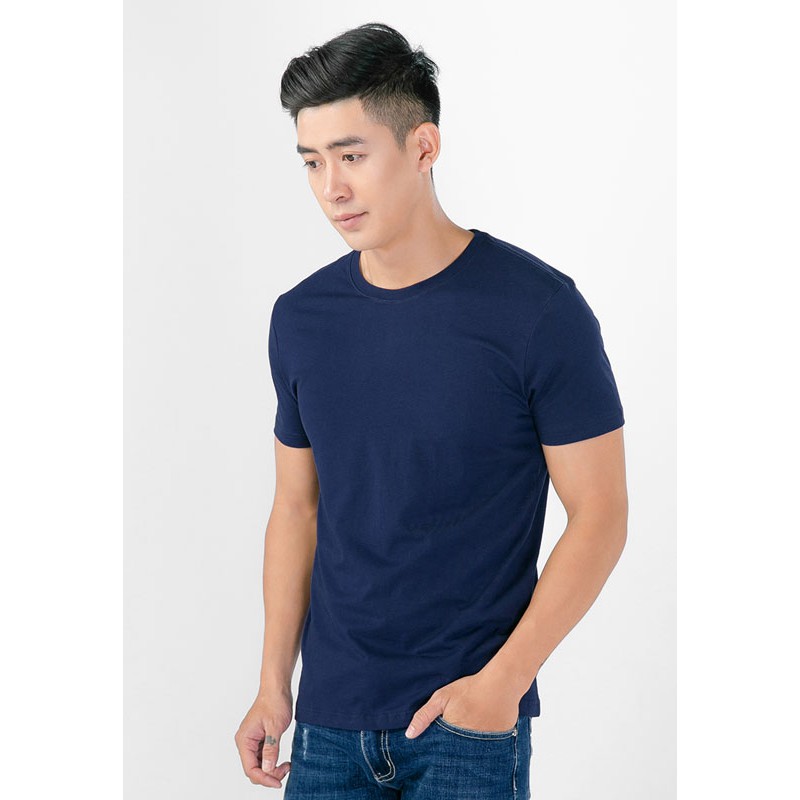 Áo thun nam trơn 100% cotton cao cấp thương hiệu Gold Rhino màu Xanh Đen