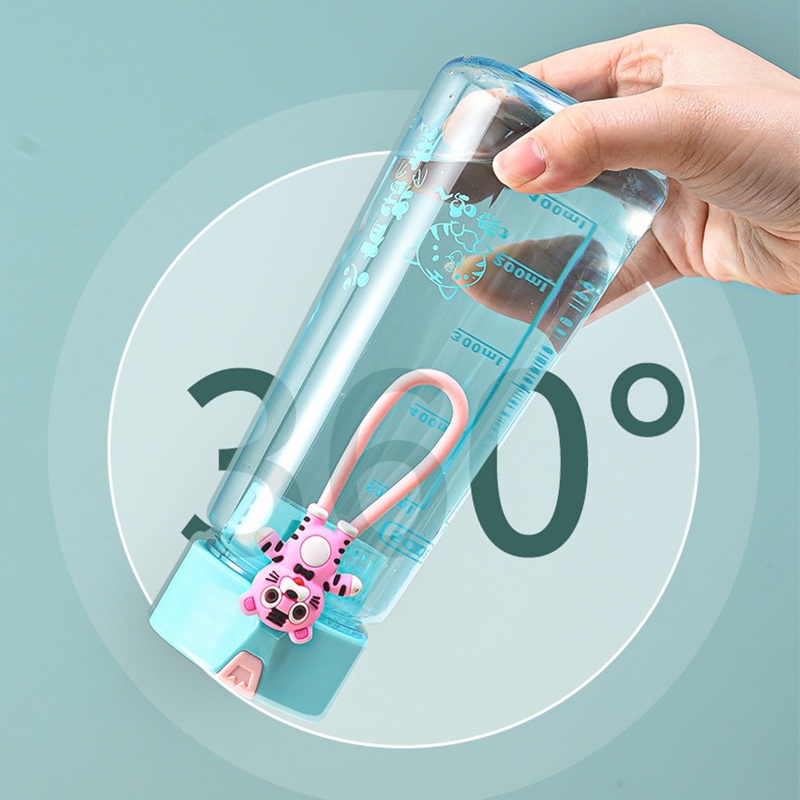 Bình Nước Thể Thao Bằng Nhựa Trong Suốt Dung Tích 380ml / 500ml / 600ml